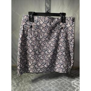 Banana Republic Floral Mini Skirt Women's Size 4P Navy Red White EUC